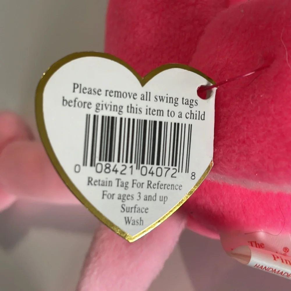 Ty Beanie Baby * Pinky‎ the Flamingo * Date of Birth: Feb 13, 1995 * Collectible